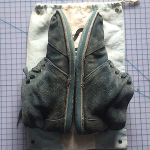 TOMS blue suede ankle boots